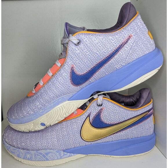 Nike Shoes Mens Size 17 LeBron 20 XX Violet Frost Purple Gold Shoes DJ5423-500 - Picture 3 of 6